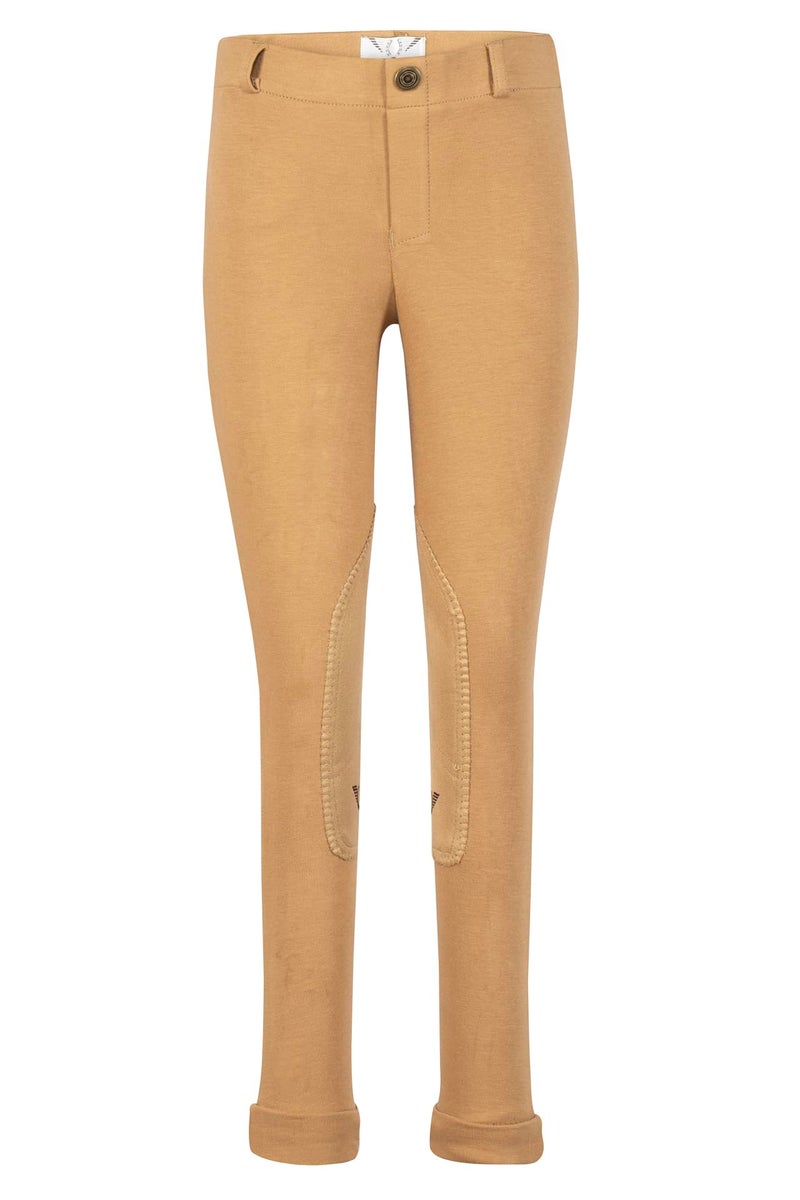 TuffRider Girl's Starter Lowrise Pull-On Jods Breech, Sand, 10 - Image 1